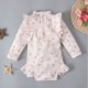 thumbnail image 4 of Traje de baño de una pieza para mujer, conjuntos de bikini para mujer, niñas pequeñas, moda, lindo estampado floral, manga larga, frenillo, protección solar, traje de baño para surf en la playa, traje, 4 of 9