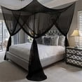 thumbnail image 5 of Mosquito Net, Palace Four Door Queen Size Double Bed, Home Single Bed Insect Proof Square Elegant Canopy Mosquito Net B, 5 of 5
