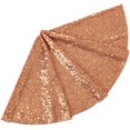 thumbnail image 1 of Embroidered and Sequined Holiday Rose Gold-Sequin Tree Skirt-24Inch Christmas Tree Skirt Polyester Christmas Tree Skirt Christmas Decorations Small Tree Skirt for Pencil/Slim/Small Trees, 1 of 7