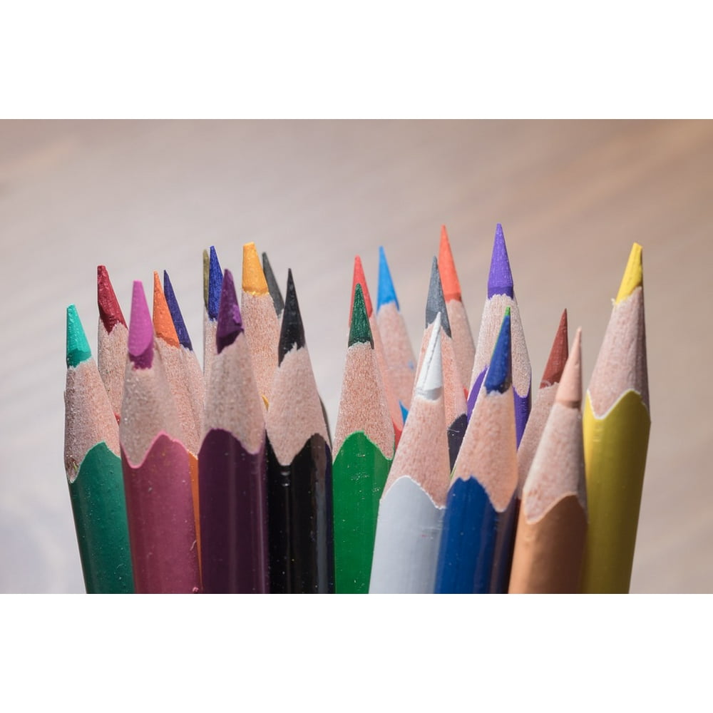 canvas print color pens wooden pegs colorful colored pencils stretched