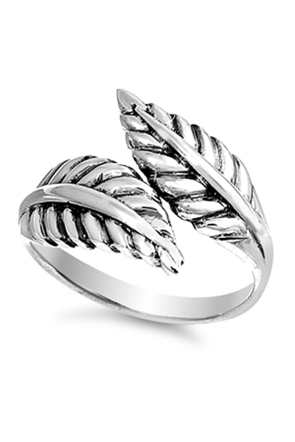 Oxidized Leaf Filigree Tree Vintage Ring 925 Sterling Silver Band Jewelry Female Male Unisex Size 4