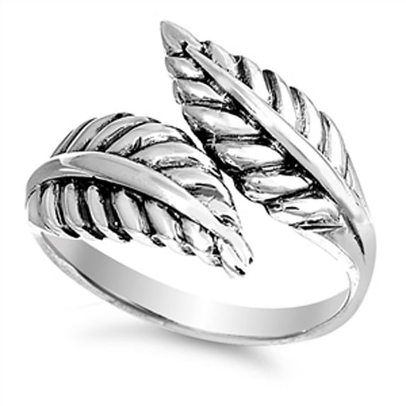 Oxidized Leaf Filigree Tree Vintage Ring 925 Sterling Silver Band Jewelry Female Male Unisex Size 4