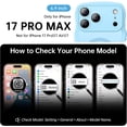 thumbnail image 7 of 3 in 1 Magnetic Wavy Case for iPhone 17 Pro Max 6.9", Matte Protective Case with Screen Protector and Wrist Strap,Sky Blue, 7 of 7