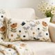 thumbnail image 5 of Funda decorativa de cojín de poliéster estilo primavera bordada con flores, funda decorativa de cojín de poliéster de 19,6x11,8 pulgadas, sofá cama lavable con detalles decorativos para decoración, 5 of 6