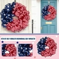 thumbnail image 4 of Patriotic Independence Wreath For Front Door Fourth Of Julys Wreath And Veterans, Front Door Wall Window Memorial Day Americana Wreath Decor, 4 of 8