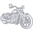thumbnail image 7 of 1sheet Classic Motorcycle Iron on Transfer 11.7x8.3inch Heat Transfer Decal Bling Decals Clear Rhinestone Template Clothing Repair Applique for T-Shirt Clothing Pants Bags, 7 of 7