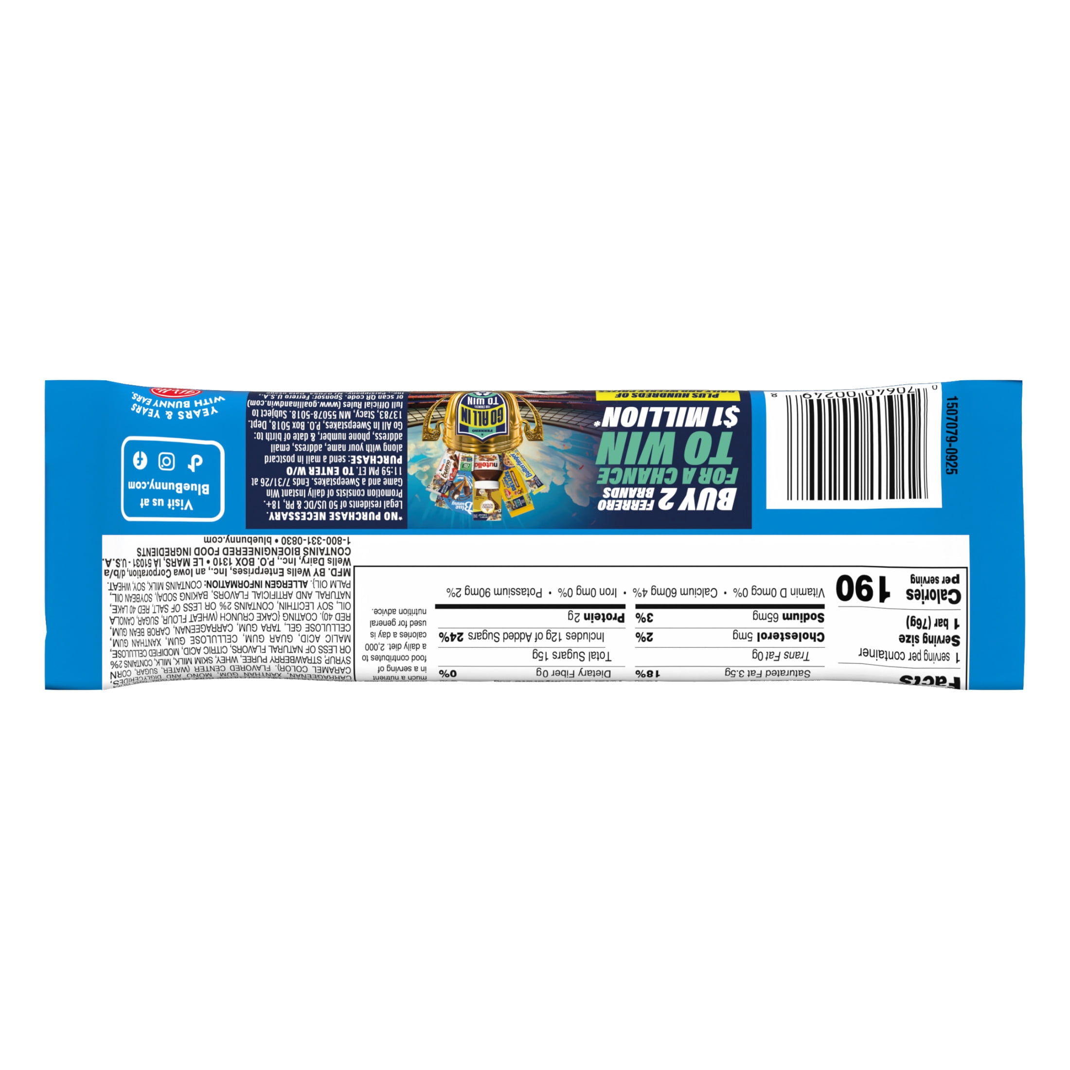 Blue Bunny Strawberry Shortcake Bar
