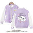 thumbnail image 2 of Sanrio Cinnamoroll Jacket Hello Kitty Kuromi Overcoat Woman Jacket Autumn Spring Kids Loose Sports Baseball Uniform Clothes Gift, 2 of 7