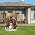 thumbnail image 3 of AmhNF Raccoons With Scarves And Snowman Winter Scene Garden Flag For Home Outdoor Garden Yard Decor 12x18 inch, 3 of 5