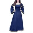 thumbnail image 6 of QATAINLAV Medieval Renaissance Dress for Women Long Sleeve Maxi Dresses Vintage Court Dress Halloween Costume, Blue, L, 6 of 6