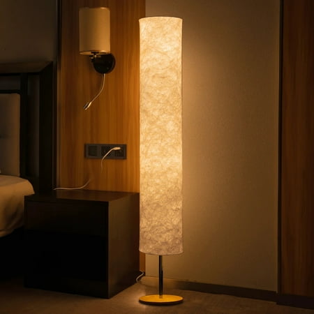 

1pc Soft Light Floor Lamp 60 Simple Design Morden Slim Warm Light 3000K LED Tyvek Fabric Shade Standing Lamp For Living Room Bedroom Game Room