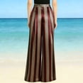 thumbnail image 5 of XUNKUSGA Pants for Women Fashion Boho Print Beach Women's Pants Casual High Waisted Flowy Wide Leg Pants Woman High Waisted Hippie Palazzo Pants S-3XL Red, 5 of 5