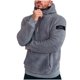 thumbnail image 2 of pstuiky camisa de manga larga para hombre, Sudadera informal de manga larga para hombre, con bolsillo de terciopelo de doble cara y cremallera, color liso camisetas de hombre m, 2 of 7
