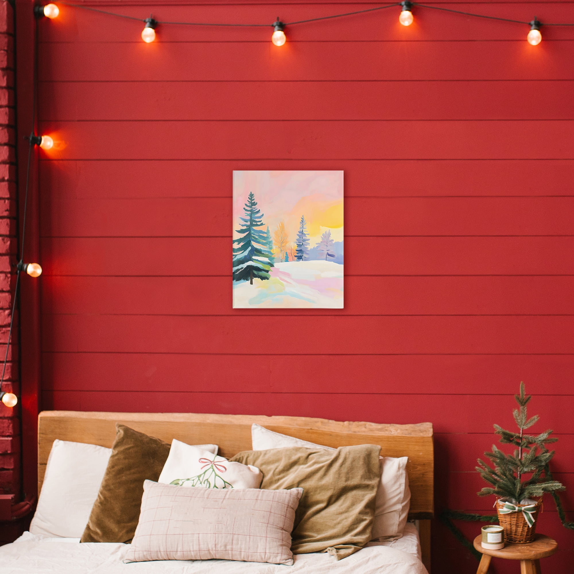 Stupell Industries Winter Forest Snowscape in Pastels Canvas Wall Art, design by The Prints Vibe