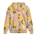 thumbnail image 2 of SCRAWLGOD Lemon Flower Womens Hoodies Zip Up Lightweight Sweaters for Women Plus Size S Long Sleeve Women Oversized Sweatshirt Soft Activewear Women Jacket for Picnic, 2 of 7
