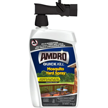 Amdro Quick Kill Mosquito Killer Hose End Ready to Use Yard Sray; 32