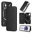 thumbnail image 2 of Carbon Fiber Flip Leather Case Compatible With Nothing Phone 1, Magnetic Wallet Card Slot Slim Cover, 2 of 5