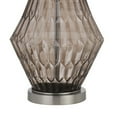 thumbnail image 4 of 31 Inch Glass Table Lamp with Dimmer, Geometric Base, Brown- Saltoro Sherpi, 4 of 5