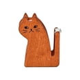 thumbnail image 2 of Desk Tape Dispenser, Pet Shaped Wooden Cutter Organizer, Compact Portable Office Home Storage Rack for Adhesive Packaging Paper Tapes, Orange, 2 of 6