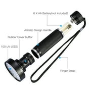 UV 100 LED Blacklight Scorpion 395-400nm Violet Flashlight Detection Torch Light
