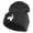Heather Charcoal, variant on Bowling Pins Iron on Patched 12 Inch Long Knitted Beanie - Heather Charcoal OSFM