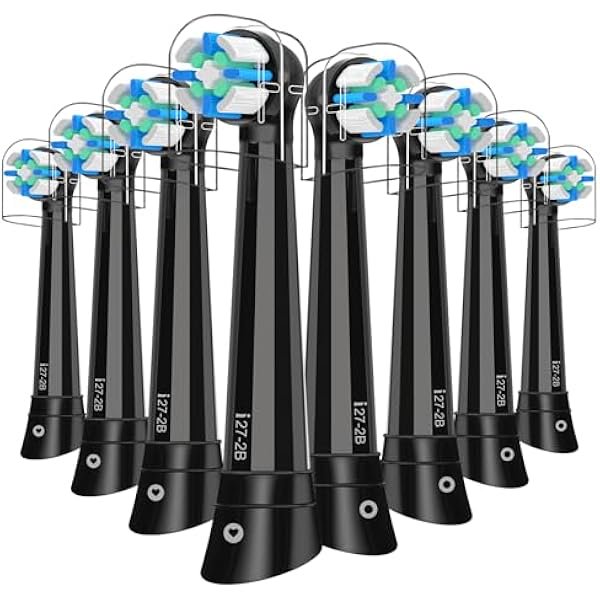 wonima02 8PCS IO Replacement Heads Compatible with Oral B IO 2/3/4/5/6/7/8/9/10/Deep Clean Series Electric Toothbrush, Brush Heads Compatible with Oral B IO for Teeth Cleaning (Black)