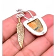 thumbnail image 2 of Rainforest Jasper -Australia 925 Silver Plated Two Tone Designer Pendant 1.95", Rainforest Jasper Pendant P_8053_329_62, 2 of 2