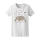 thumbnail image 1 of Playera Para Mujer - Ilustracion Gato Dormido En Naturaleza Smartprints  T-shirt, 1 of 2