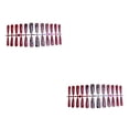 thumbnail image 4 of Uñas postizas Seitruly 24 piezas extra largas degradado estampado rojo negro, 4 of 6