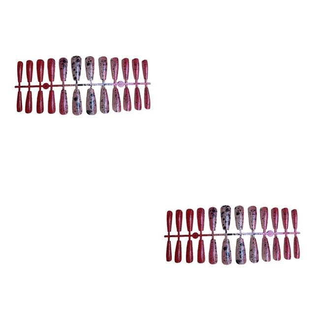 Uñas artificiales Minnieouse 24 piezas Extra Long Press on Full Wrap Gradient para mujeres y niñas color degradado black05