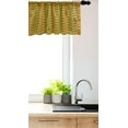 thumbnail image 3 of Ambesonne Rasta Window Valance, Ethiopian Wavy Stripes, 42" x 18", Marigold Green and Red, 3 of 3