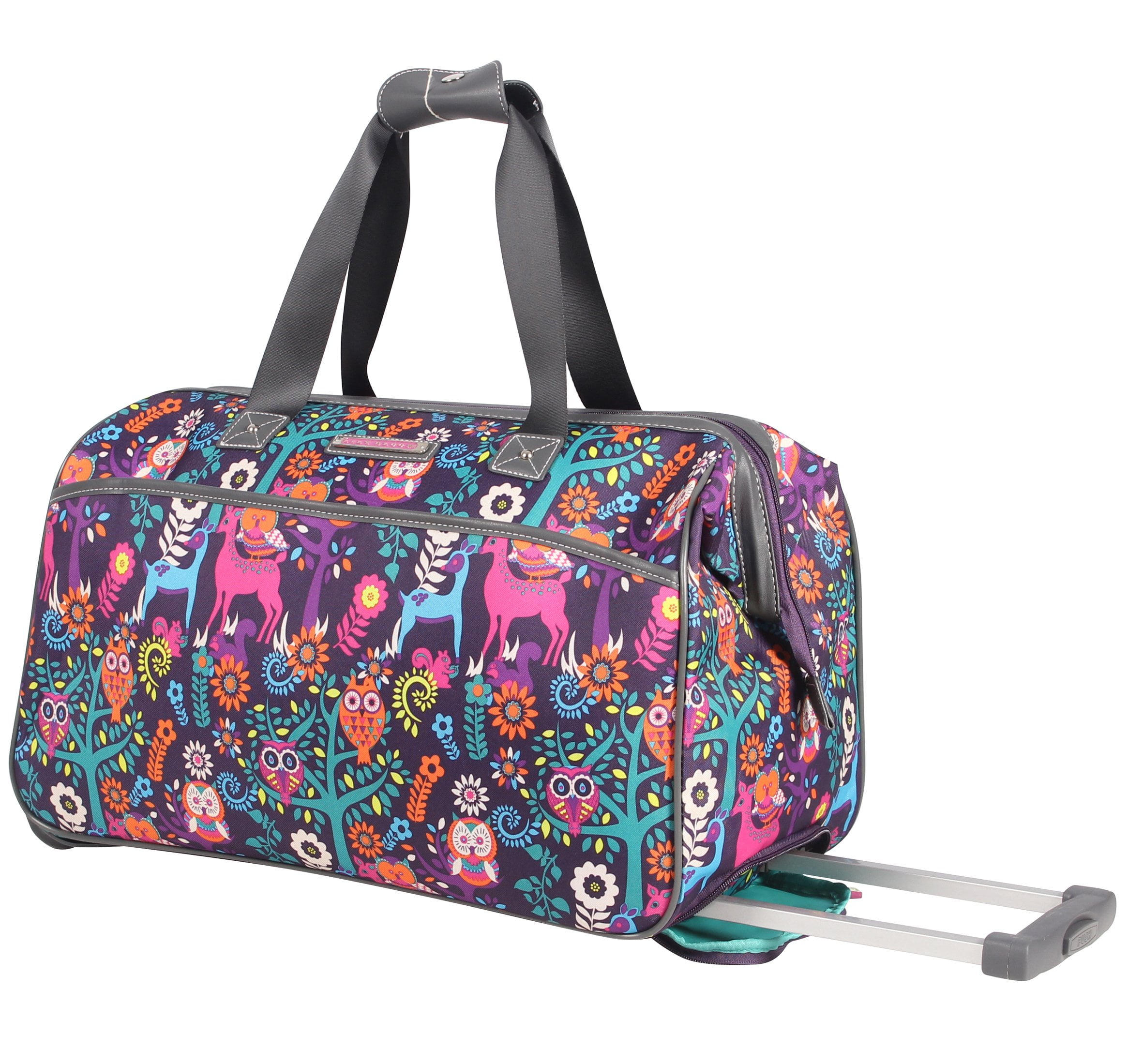 Lily Bloom Wheeled Duffel Bag (14in, Wildwoods)