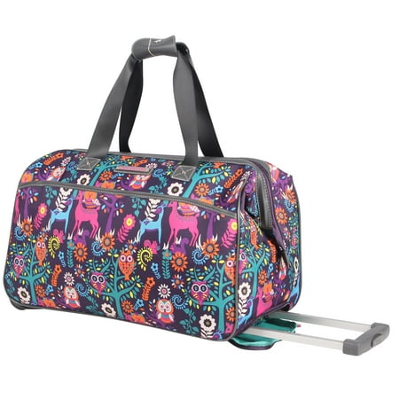 Lily Bloom Wheeled Duffel Bag (14in, Wildwoods)