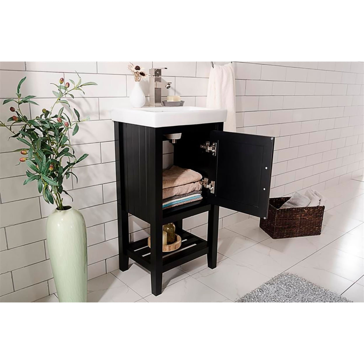 Furniture Indoor Home Decorative Bathroom, Kitchen 18" Espresso Sink Vanity
