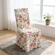 thumbnail image 4 of Funda de silla estampada | Funda de tapicería totalmente elástica para sillas de comedor de casa y hotel | Cojín de asiento de poliéster de alta elasticidad con respaldo | Blanco, 4 of 6