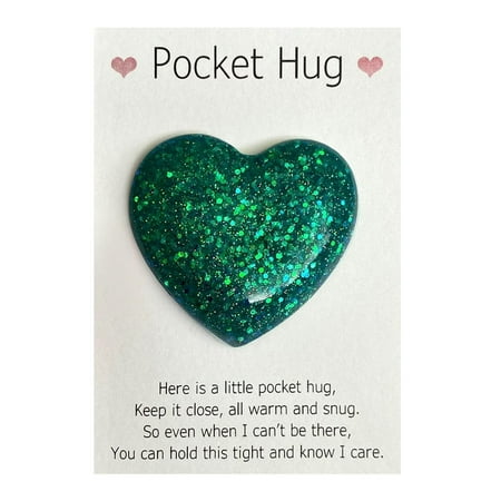 Penkiiy Cute Little Heart Pocket Hug Token & Gift Card - Distancing Thinking of You Love Gift For Family and Friends