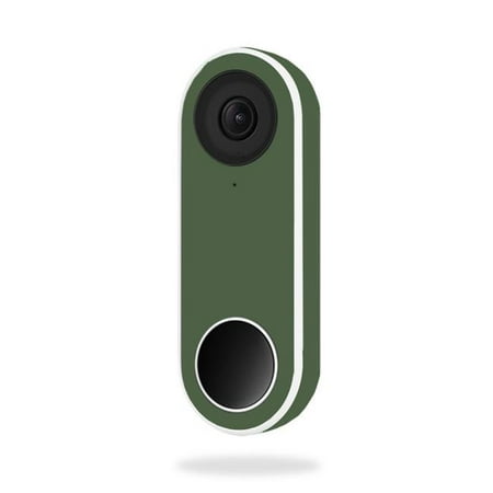 MightySkins NEHEL-Solid Olive Skin for Nest Hello Video Doorbell - Solid Olive
