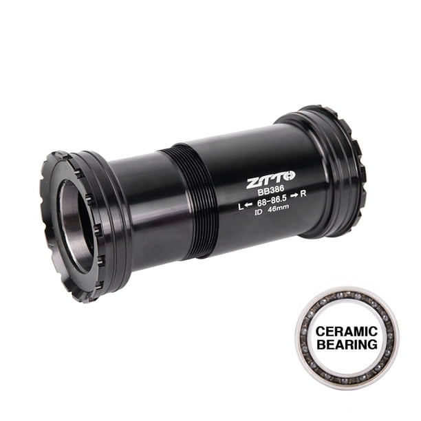 Yuarrent ZTTO Eje medio Durabilidad Superficie lisa Cojinete de cerámica Eje de fricción inferior Portátil Negro Instalación práctica Ciclismo Negro