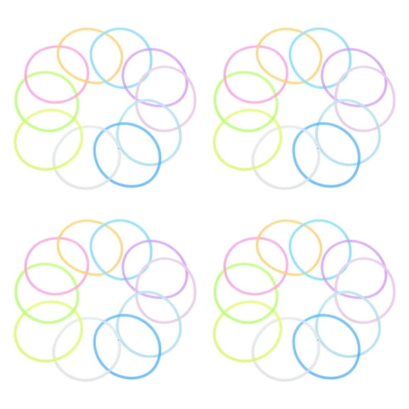 FRCOLOR 100pcs Silicone Hair Tie Glow In The Dark Bracelets Luminous Wristband Disco Party Hair Accessories For Women Girls Toy Party Favor