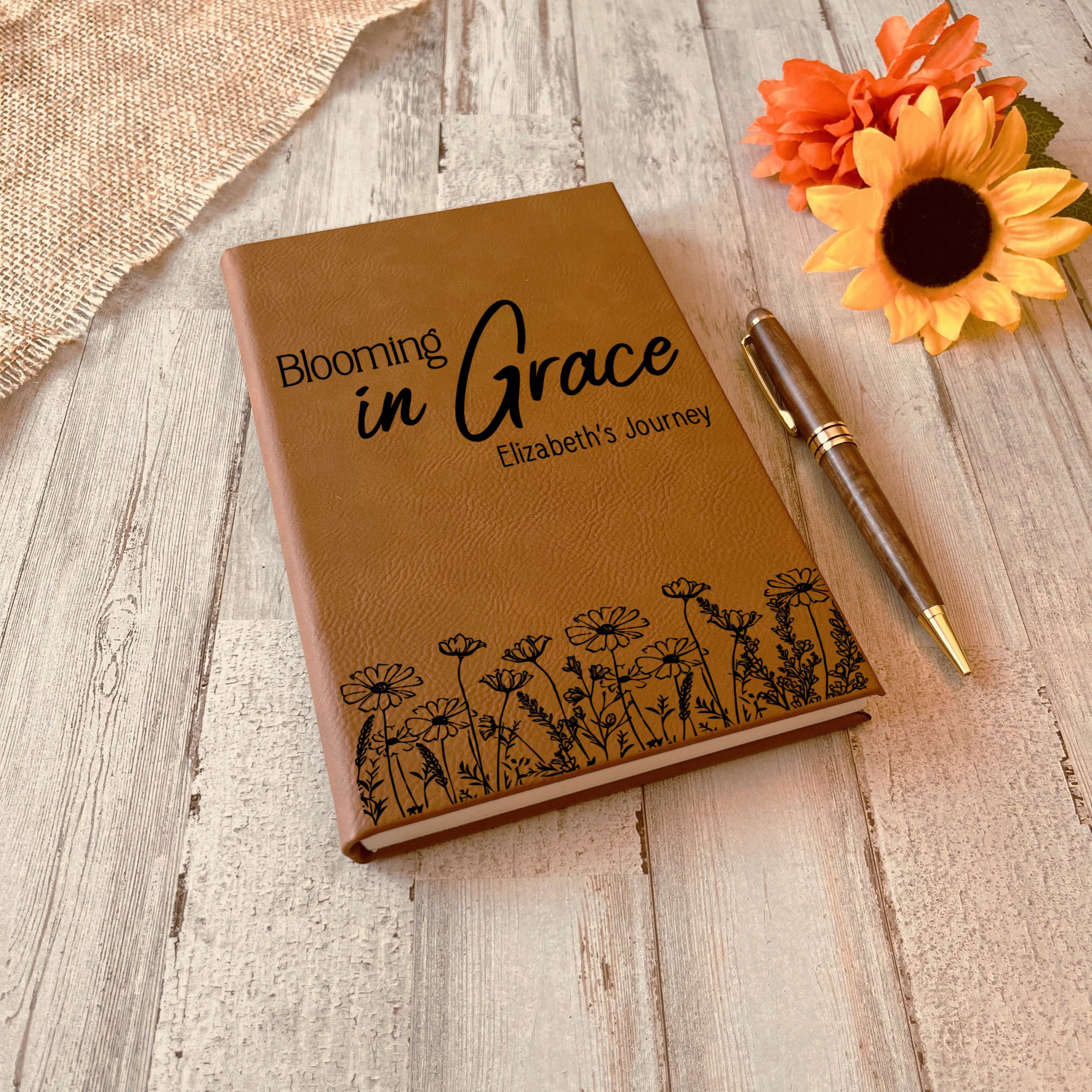 Personalized Christian Prayer Journal for Men & Women, Custom Engraved Name, Daily Devotional, Scripture Writing, Gratitude and Faith Gift