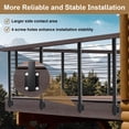 thumbnail image 5 of Black Cable Railing Kit 38 Inch Post Kit Complete Cable Railing System for Decks Length Adjustable Easy DIY with Paper User Guide, 5 of 9