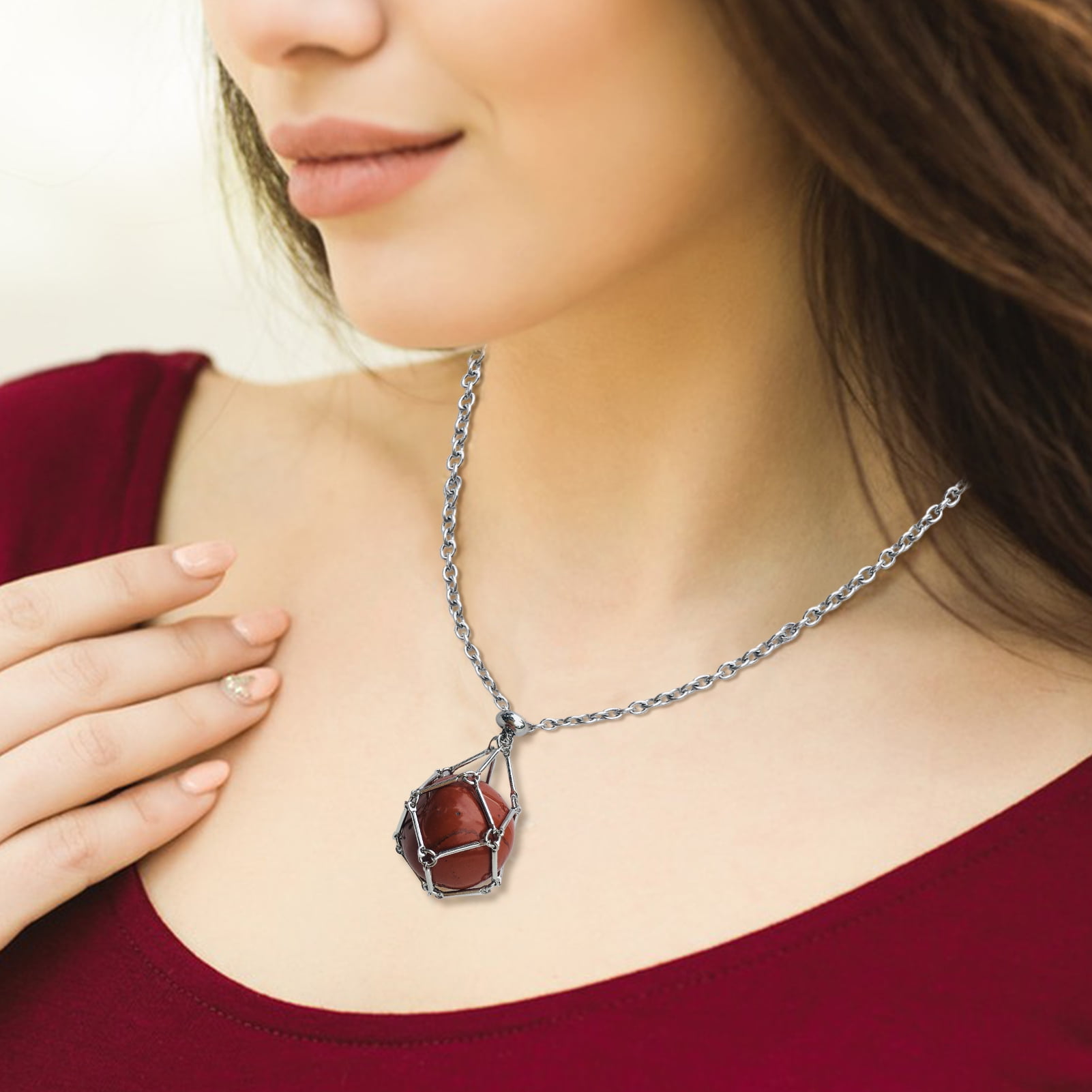 60Pcs Spiral Bead Cage Pendant Crystal Holder for Necklace Making Crystal  Holder | eBay