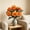 Orange, variant on LiUMX Marigold Faux Flower Stems, 7 Head Classic Layered Chrysanthemum, Orange Yellow Cloth Artificial Floral Branch for Living Room Vase Centerpiece Decor