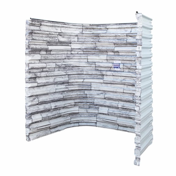 Tuffwell Metal Window Well - Stoneview, 42" L x 36" W x 48" D Heavy-Duty Basement Window Wells, DIY Egress 'Escape' Basement Windows Well with High-Strength Corrugated Pattern