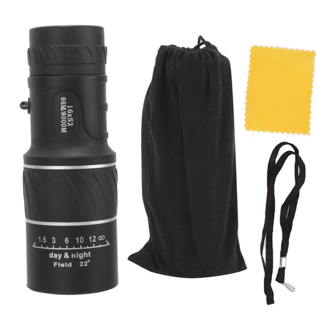 Telescopio monocular con zoom óptico de doble enfoque 16x52 Monoculares de alta potencia para observación de aves y caza