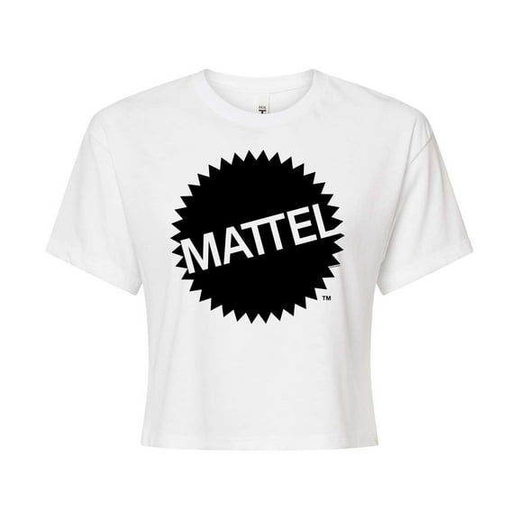 Mattel - Mattel Original Logo - Juniors Cropped Cotton Blend T-Shirt