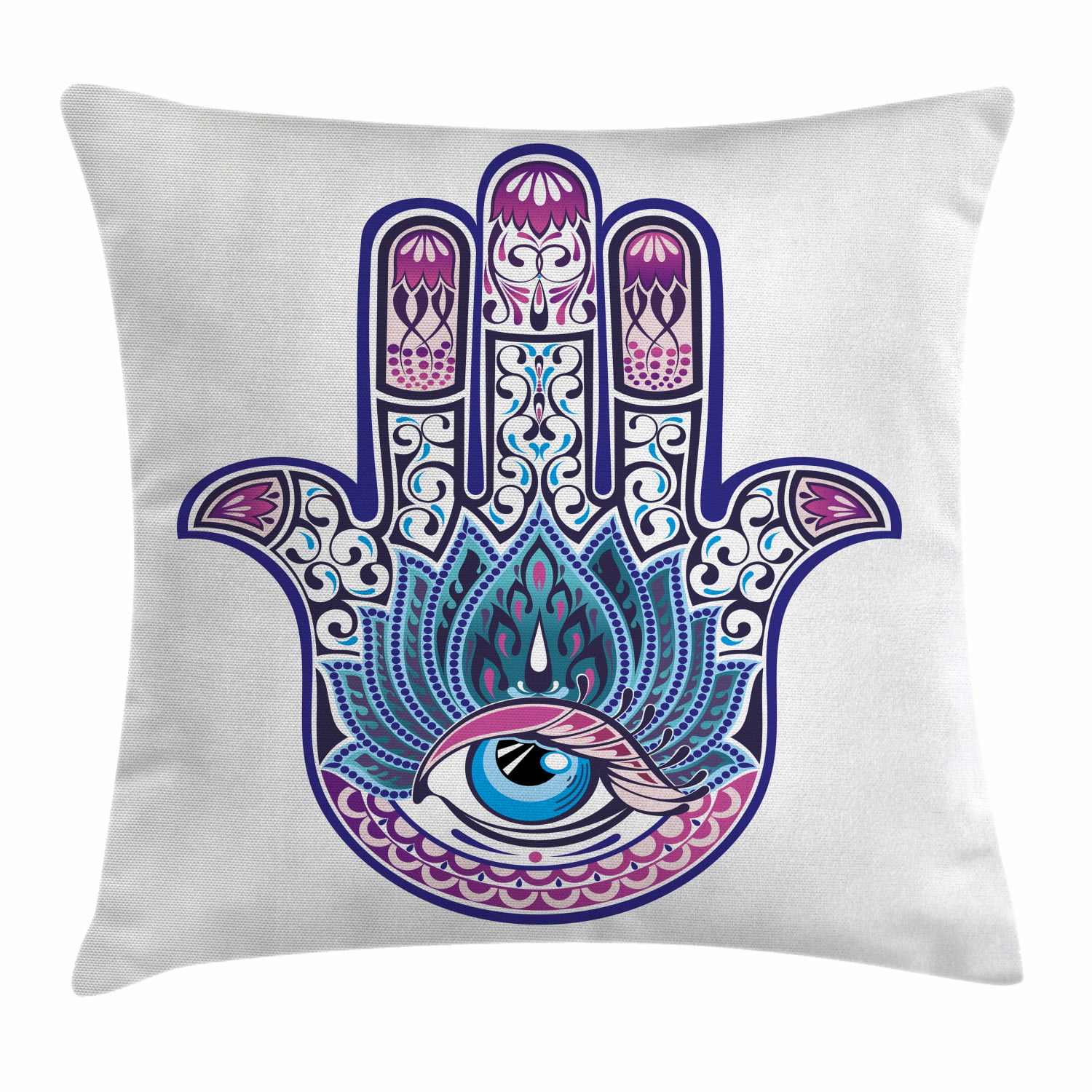 Evil Eye Throw Pillow Cushion Cover, Religious Protective Talisman All ...