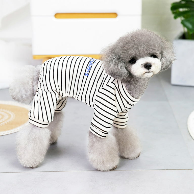 Striped best sale dog pajamas