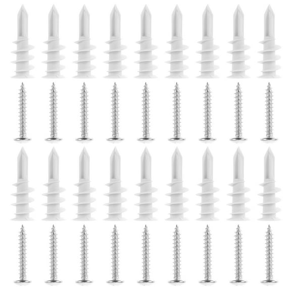 FOMIYES 50 Sets Drywall Self Drilling Anchors Self Tapping Screws Gypsum Boards Anchors