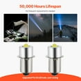 thumbnail image 3 of KFFKFF LED Torch Bulbs, P13.5S 4-12 Volt, 230LM Torch Upgrade Replacement Set, Extended Lifespan and Whiter Light Maglight LED Bulbs for 3-16 Cell C/D Torches, Headlamps, Lamps, Flashlights, 3 of 9